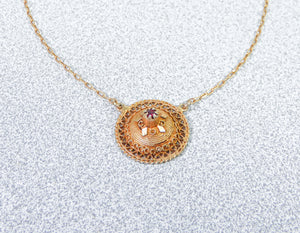 collana collanina argento dorato fine 1800 art deco gioiello bijoux necklace