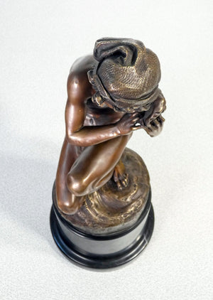 copia statua jean baptiste carpeaux pescatore con conchiglia scultura bronzo