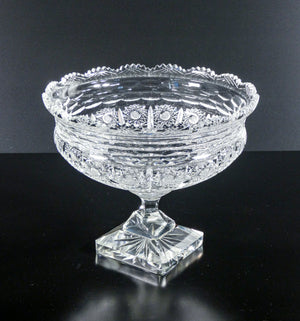 coppa vaso centrotavola cristallo di boemia bohemia epoca primo 1900 goblet