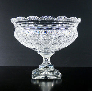 coppa vaso centrotavola cristallo di boemia bohemia epoca primo 1900 goblet