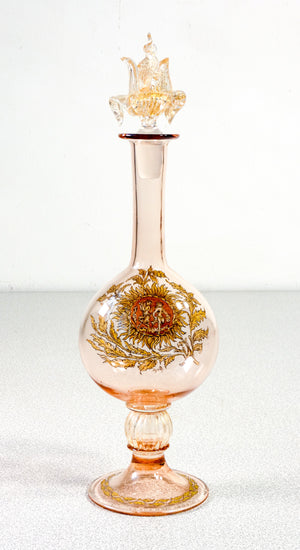 coppia bottigliette vetro soffiato murano boccette fiale tappo epoca primo 1900