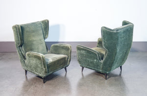 coppia poltrone attr giulio minoletti gio ponti armchair fauteuil 1950s
