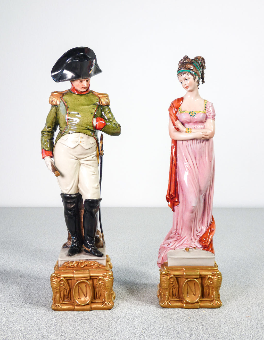 coppia scultura ceramica bruno merli napoleone bonaparte giuseppina capodimonte