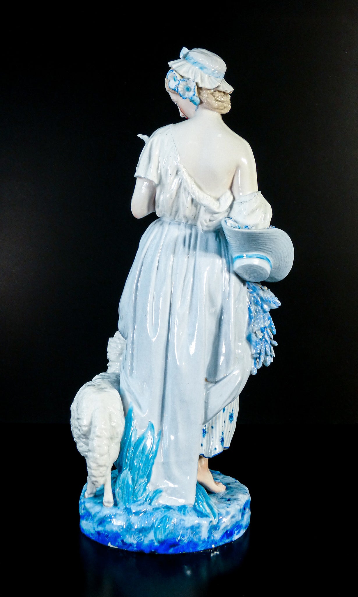 coppia sculture ceramica vion et baury epoca 1800 dipinta a mano francia