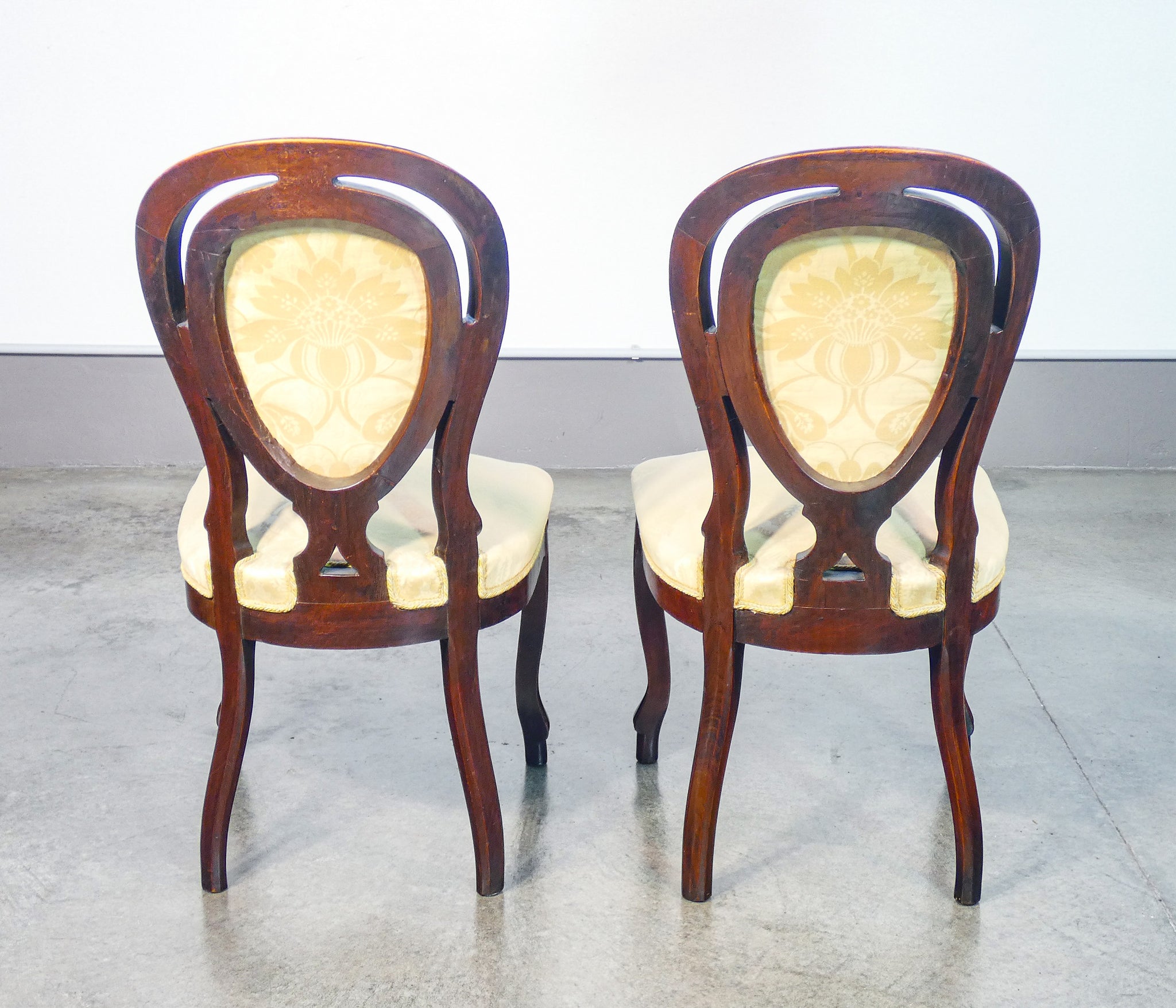 coppia sedie luigi filippo epoca 1800 legno noce massello scolpito poltrona