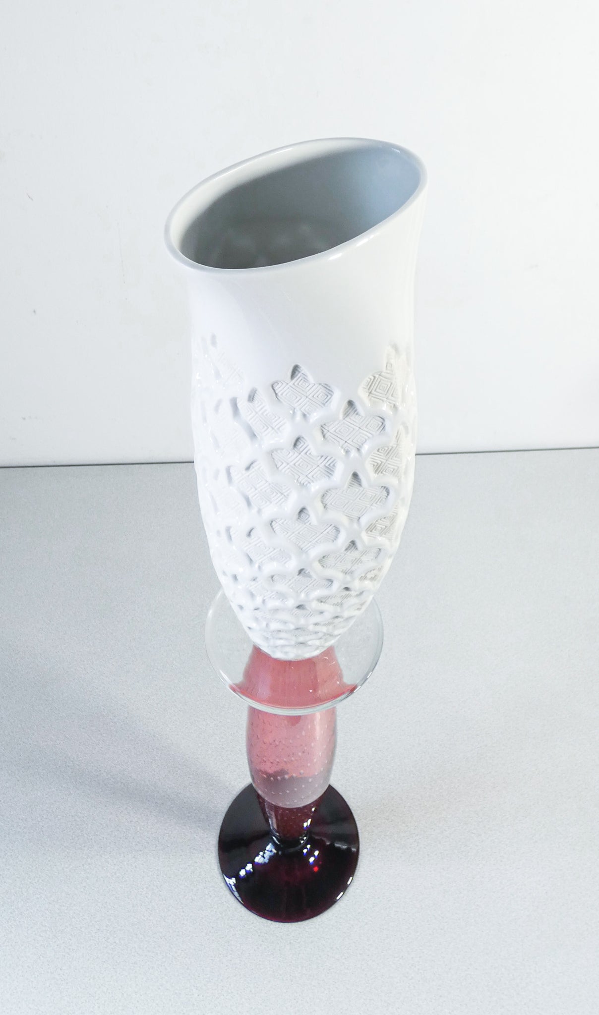 coppia vasi celine borek sipek per driade design vetro porcellana ceramica italy