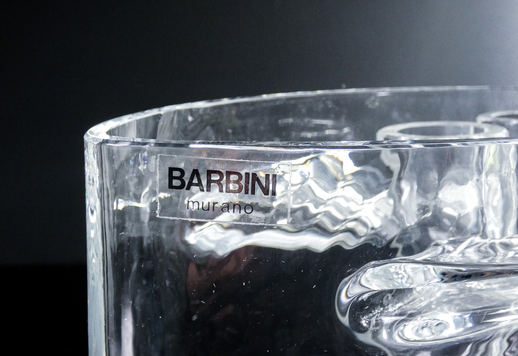 coppia vasi design alfredo barbini firmati vetro sonoro murano epoca 1970s 