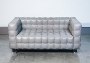 divano kubus sofa design josef hoffmann epoca 1980s poltrona pelle grigio