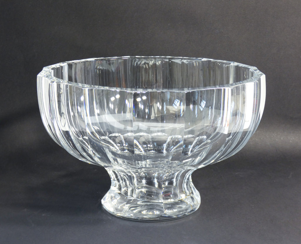 grande vaso centrotavola cristallo molato boemia cachepot vase crystal art
