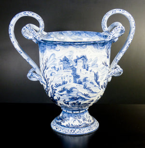 grande vaso mazzotti albisola ceramica maiolica dipinta epoca primo 900 anfora 