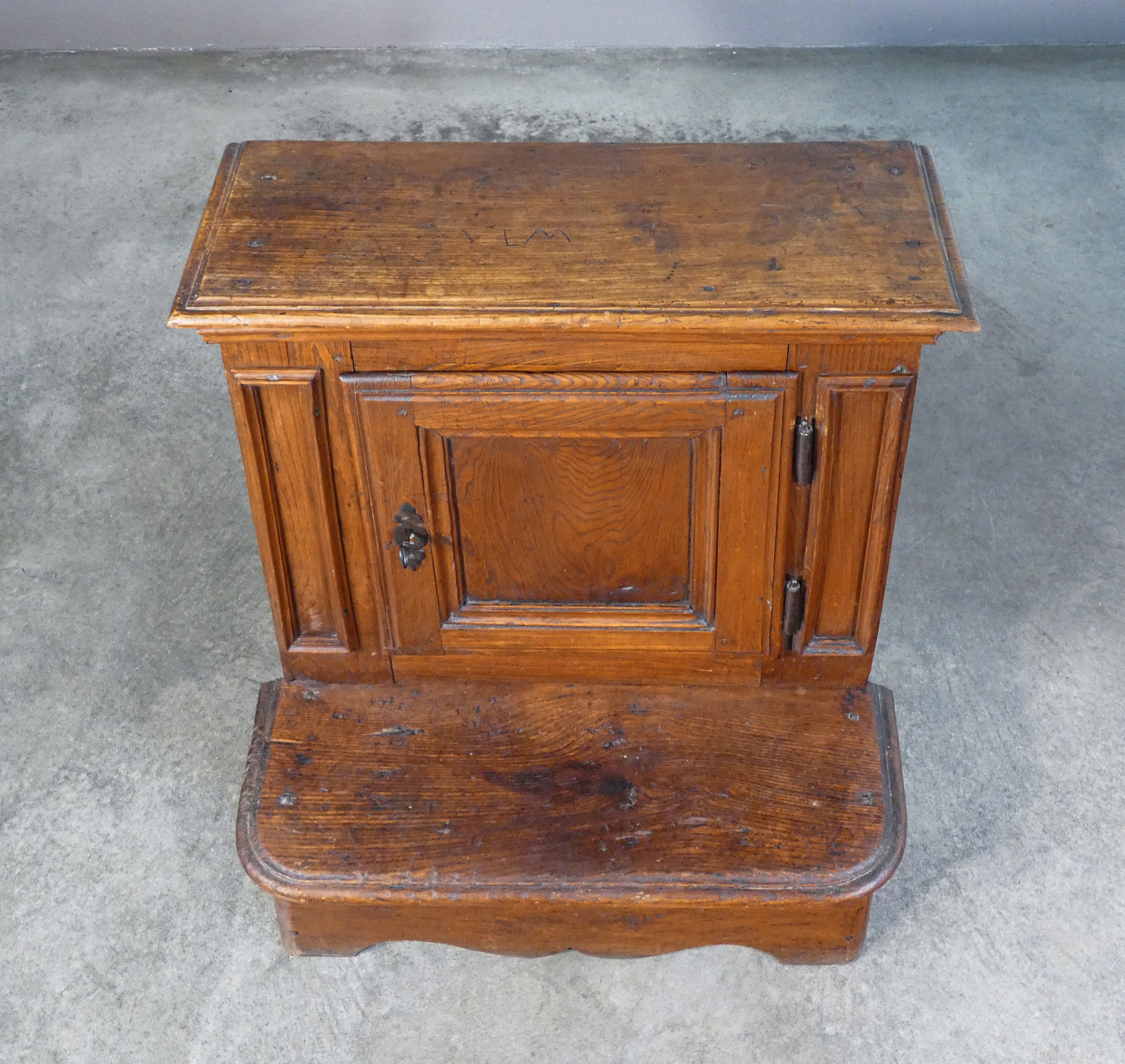 inginocchiatoio epoca 1800 legno massello rovere preghiera arte sacra antico
