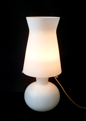 lampada design fontana arte vetro opalino italia 1960s vintage da tavolo