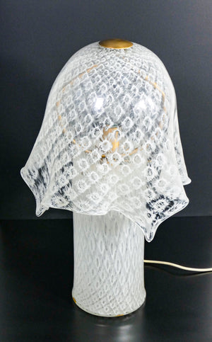 lampada la murrina vetro soffiato murano da tavolo abat jour glass art epoca