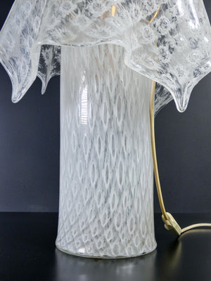 lampada la murrina vetro soffiato murano da tavolo abat jour glass art epoca