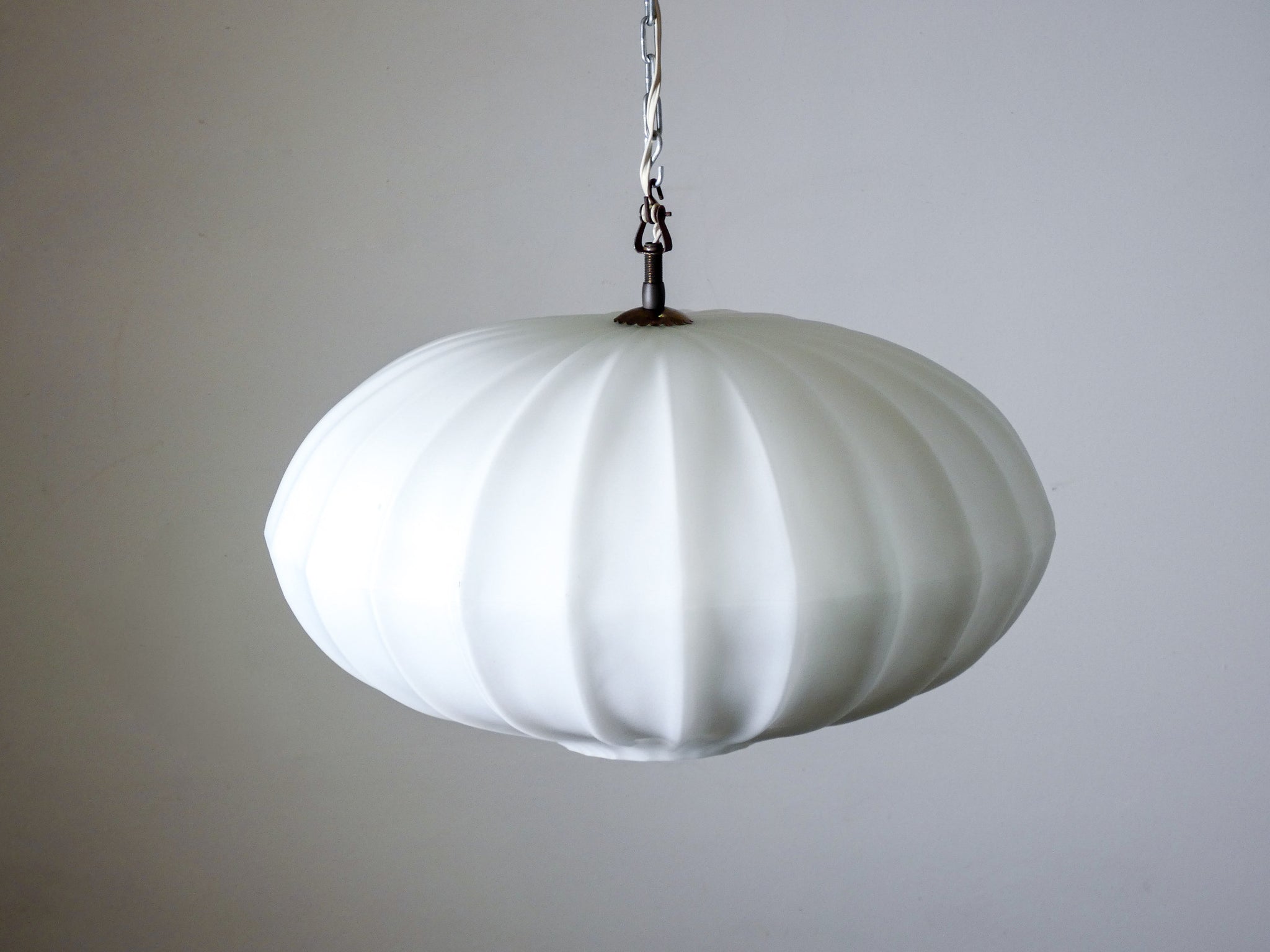 lampadario cocoon vetro design italiano vintage 1970s lampada sospensione