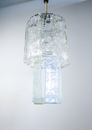 lampadario design fratelli toso vetro soffiato murano policromo 1970 componibile