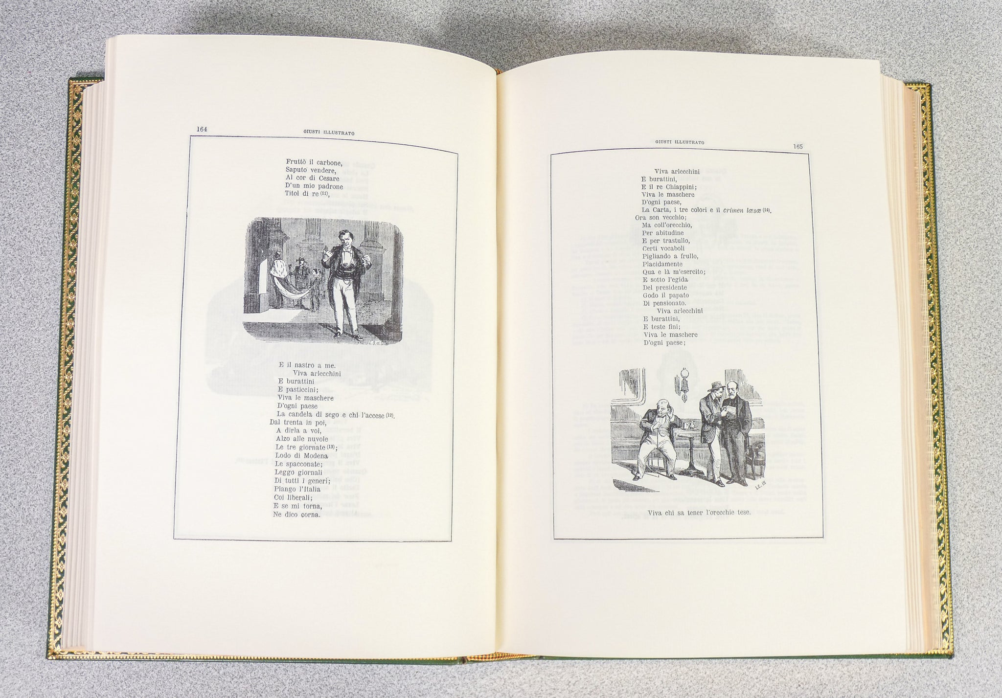 libro poesie giuseppe giusti illustrato matarelli 1887 riproduzione 1969 nei