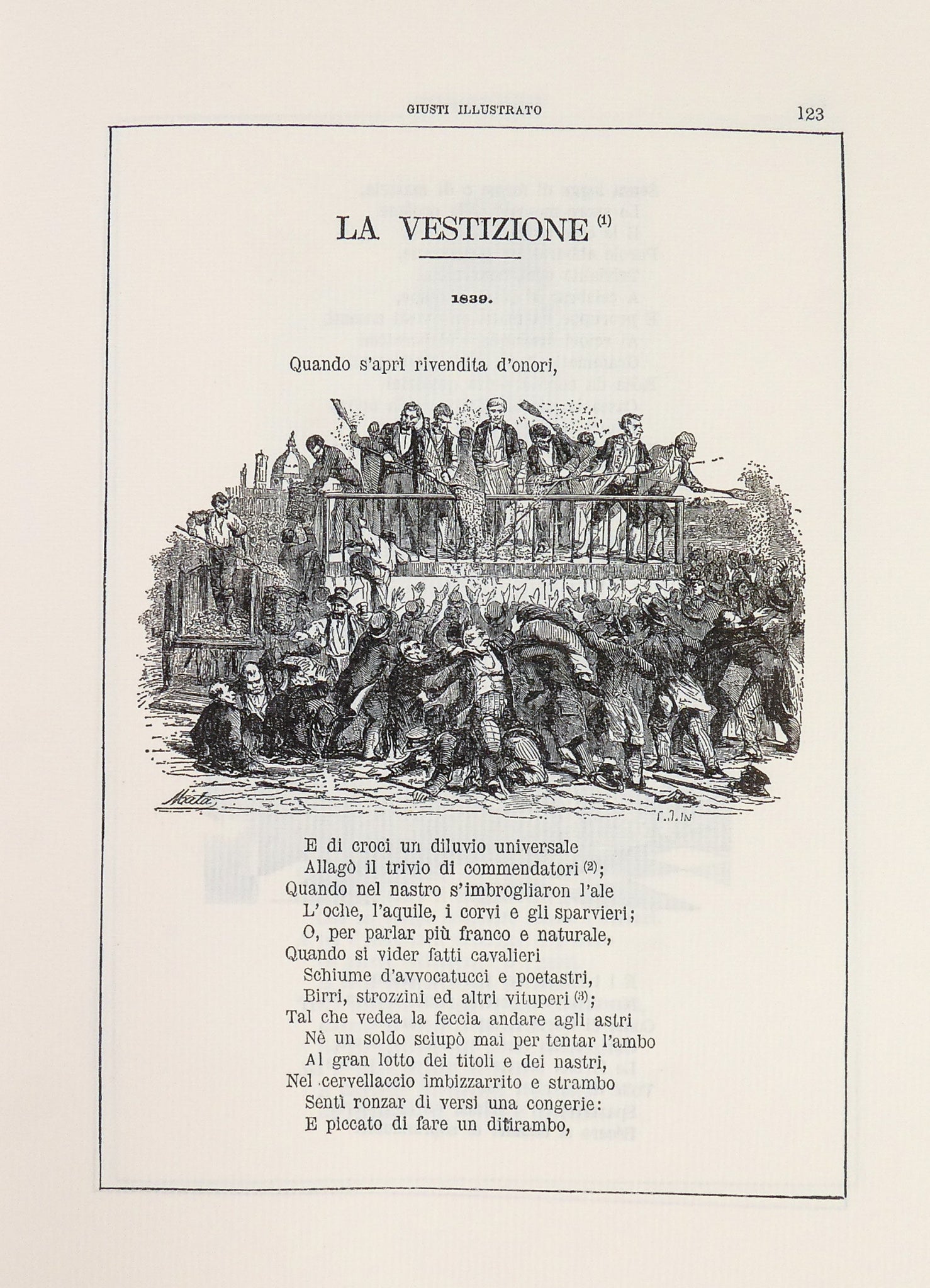 libro poesie giuseppe giusti illustrato matarelli 1887 riproduzione 1969 nei