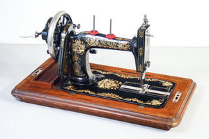 macchina per cucire portatile naumann coperchio epoca 1920s germania antica