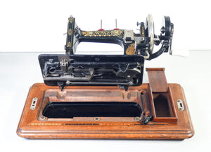 macchina per cucire portatile naumann coperchio epoca 1920s germania antica