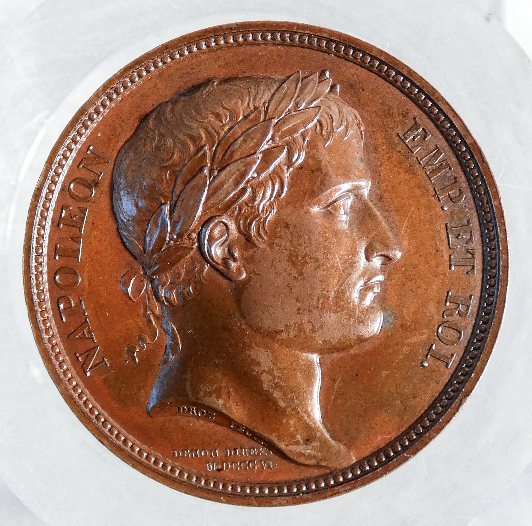 medaglia napoleone battaglia austerlitz 1806 droz denon jaley medaille france