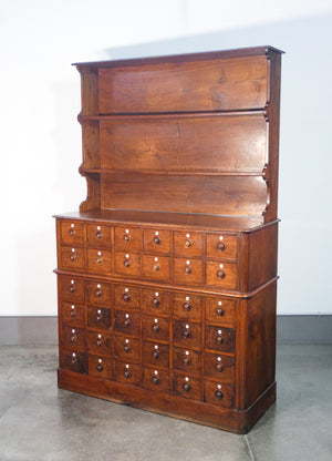 mobile farmacia cassettiera alzata legno massello noce epoca 1800 antico
