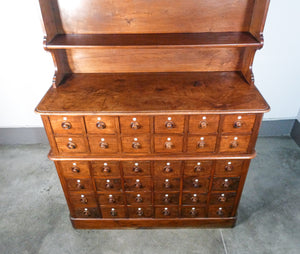 mobile farmacia cassettiera alzata legno massello noce epoca 1800 antico