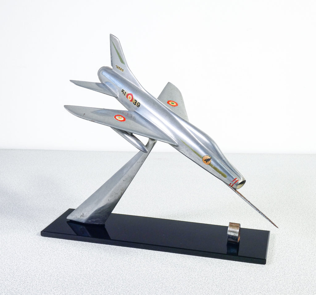 modellino aereo caccia alluminio fomaer aeronautica militare aeroplano