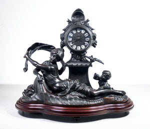 orologio parigina da tavolo stile luigi xv bronzo manuale suoneria mantel clock