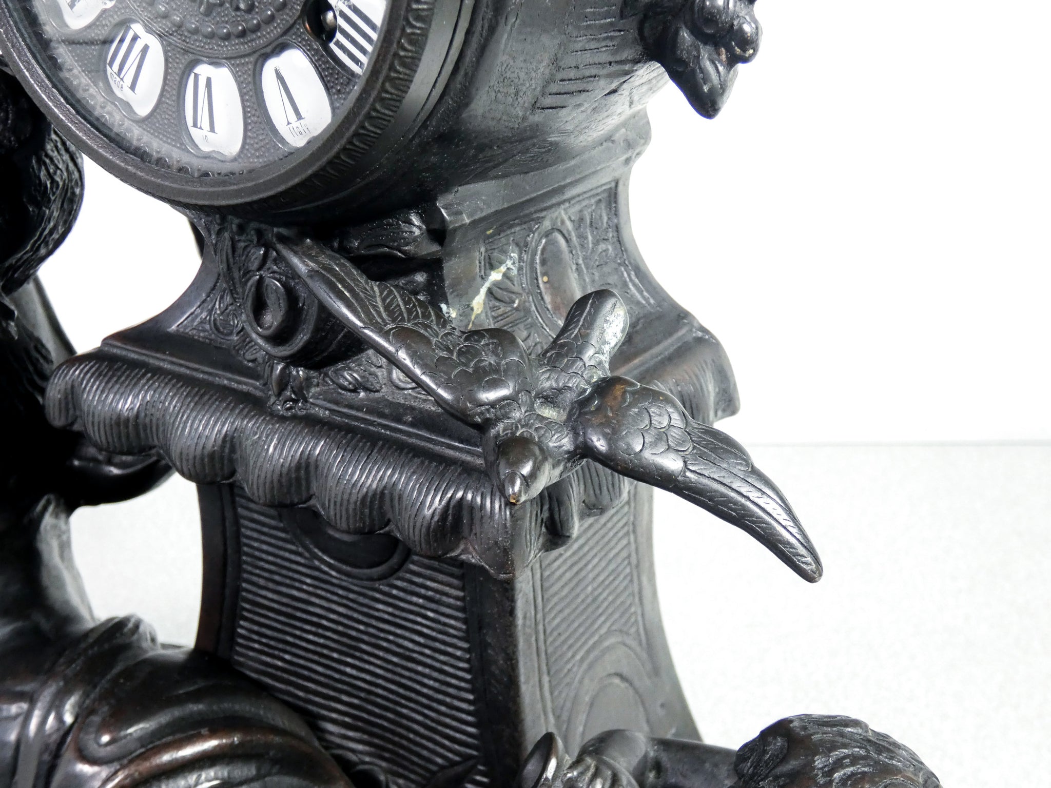 orologio parigina da tavolo stile luigi xv bronzo manuale suoneria mantel clock