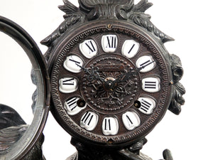 orologio parigina da tavolo stile luigi xv bronzo manuale suoneria mantel clock