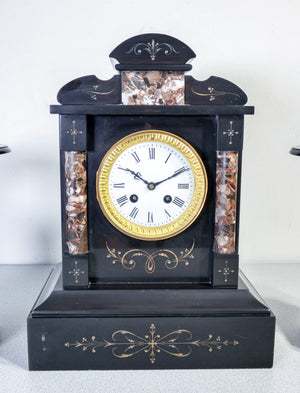 orologio pendolo trittico japy freres 1865 suoneria parigina marmo antico