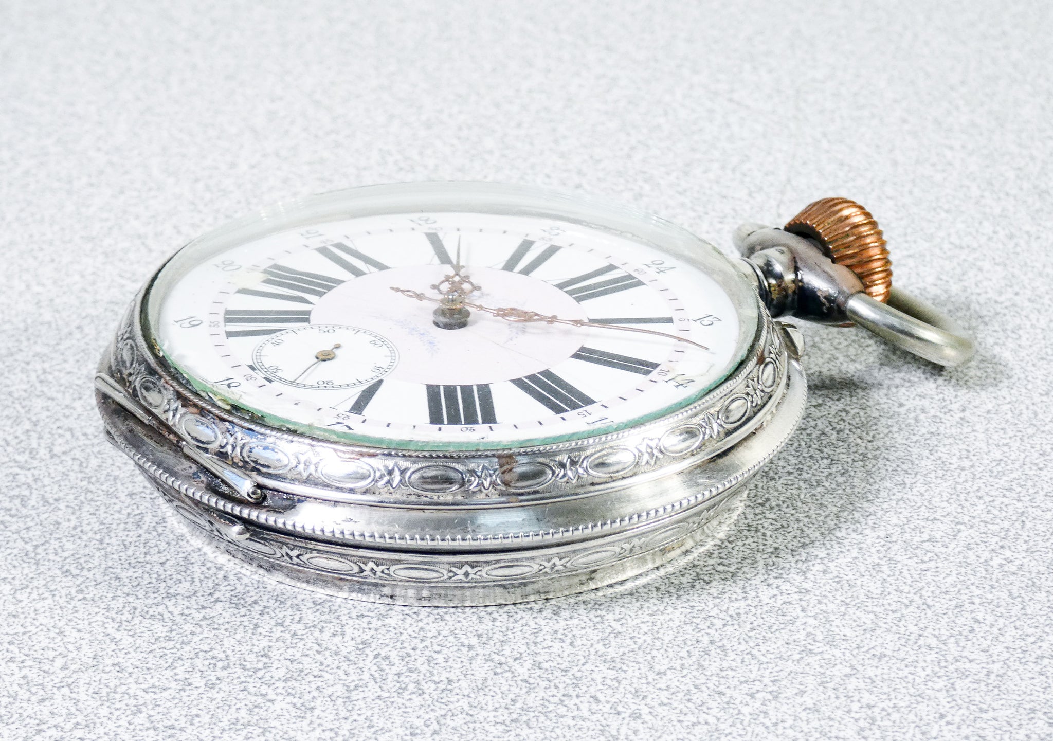 orologio tasca ferroviario ferrovie argento 800 goliath epoca 1800 antico