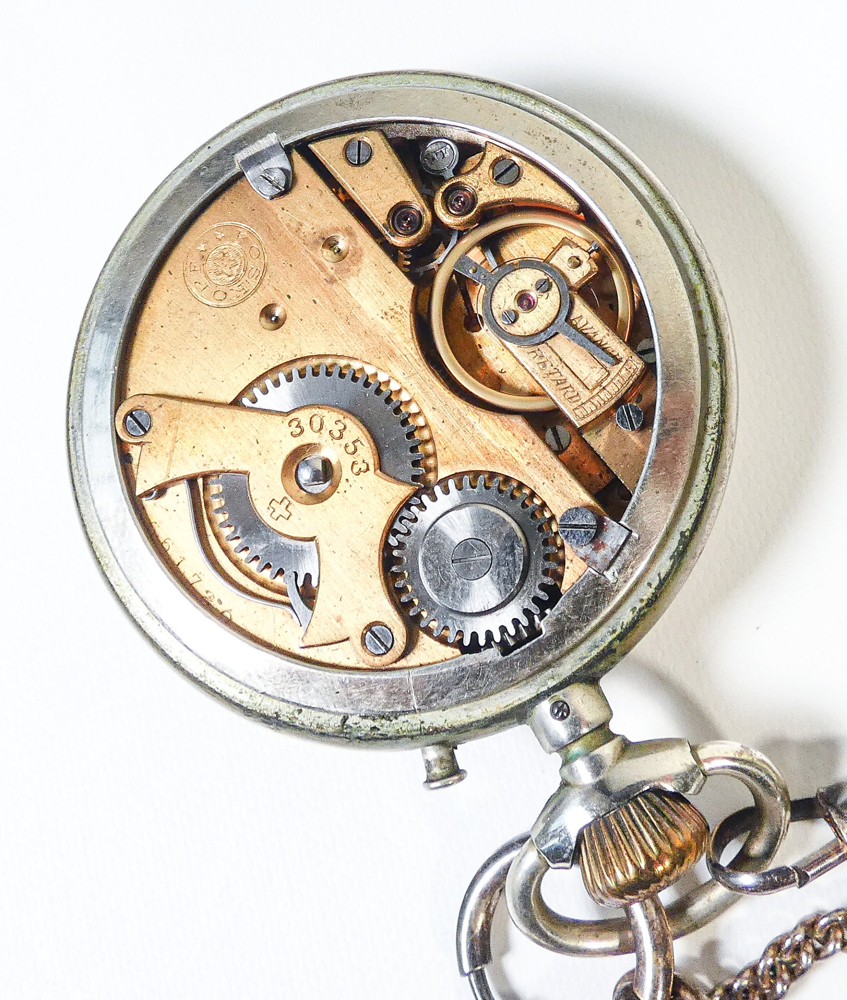 orologio tasca roskopf wille freres cal 30353 svizzera carica manuale epoca