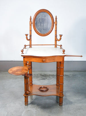 petineuse specchiera toilette legno ciliegio epoca 1800 specchio psiche antica