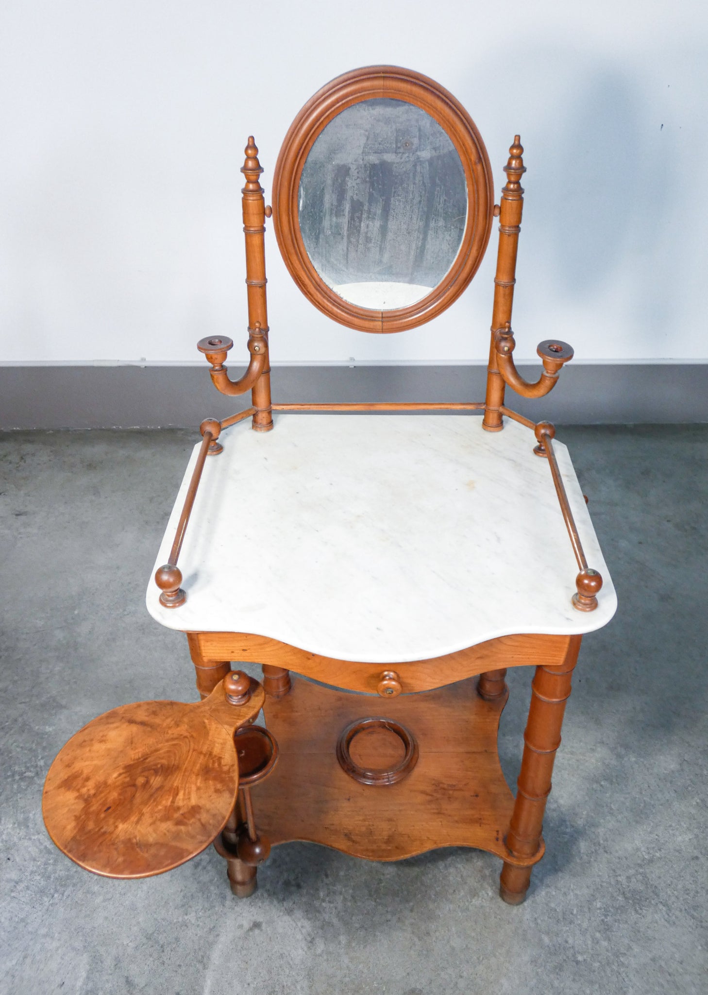 petineuse specchiera toilette legno ciliegio epoca 1800 specchio psiche antica