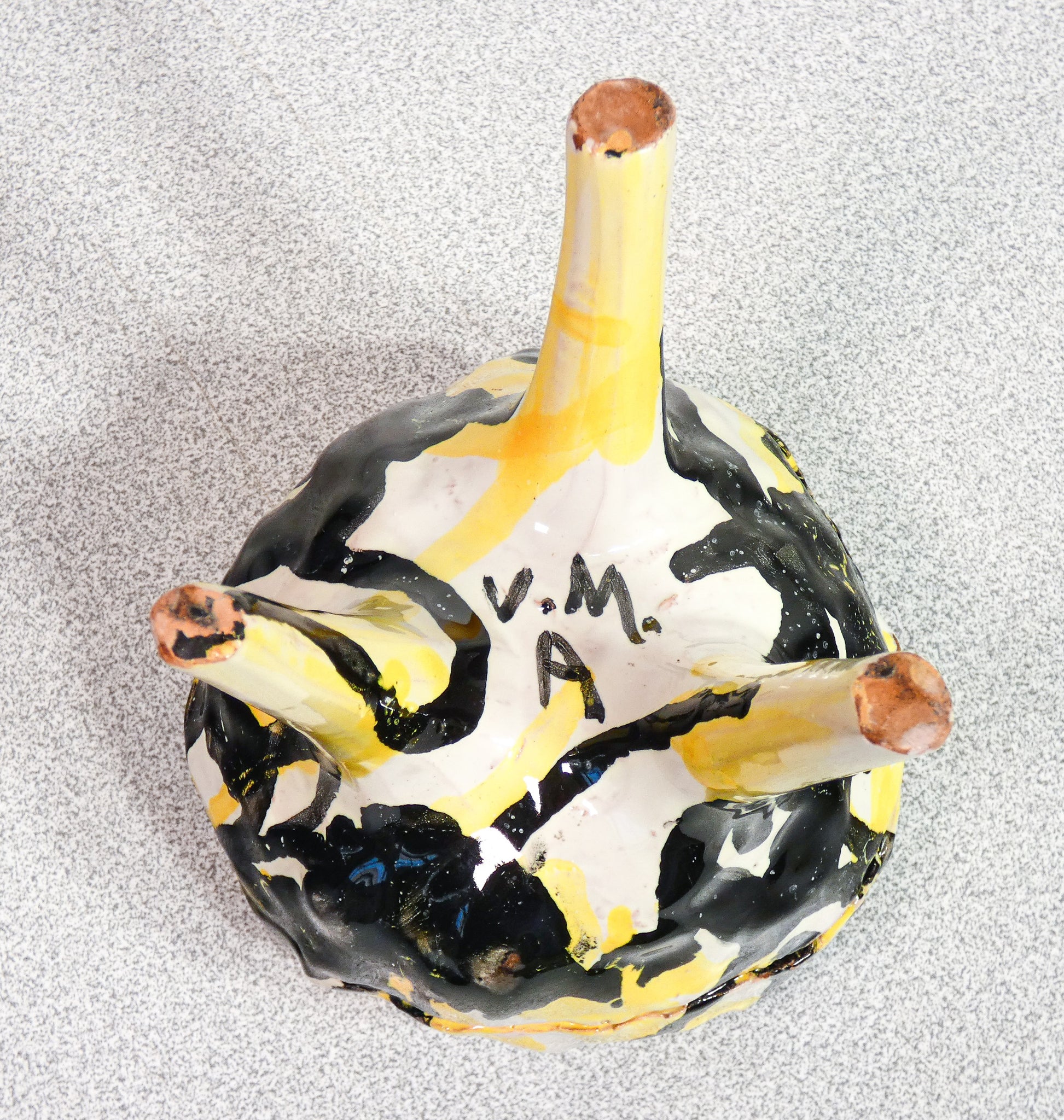 portacenere firmato vittoria mazzotti vma ceramica albisola vaso tripode 1960