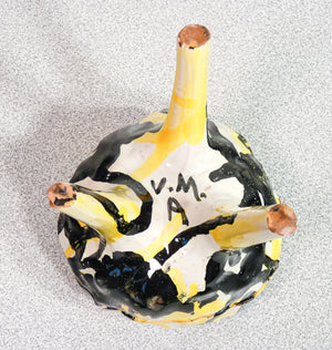 portacenere firmato vittoria mazzotti vma ceramica albisola vaso tripode 1960