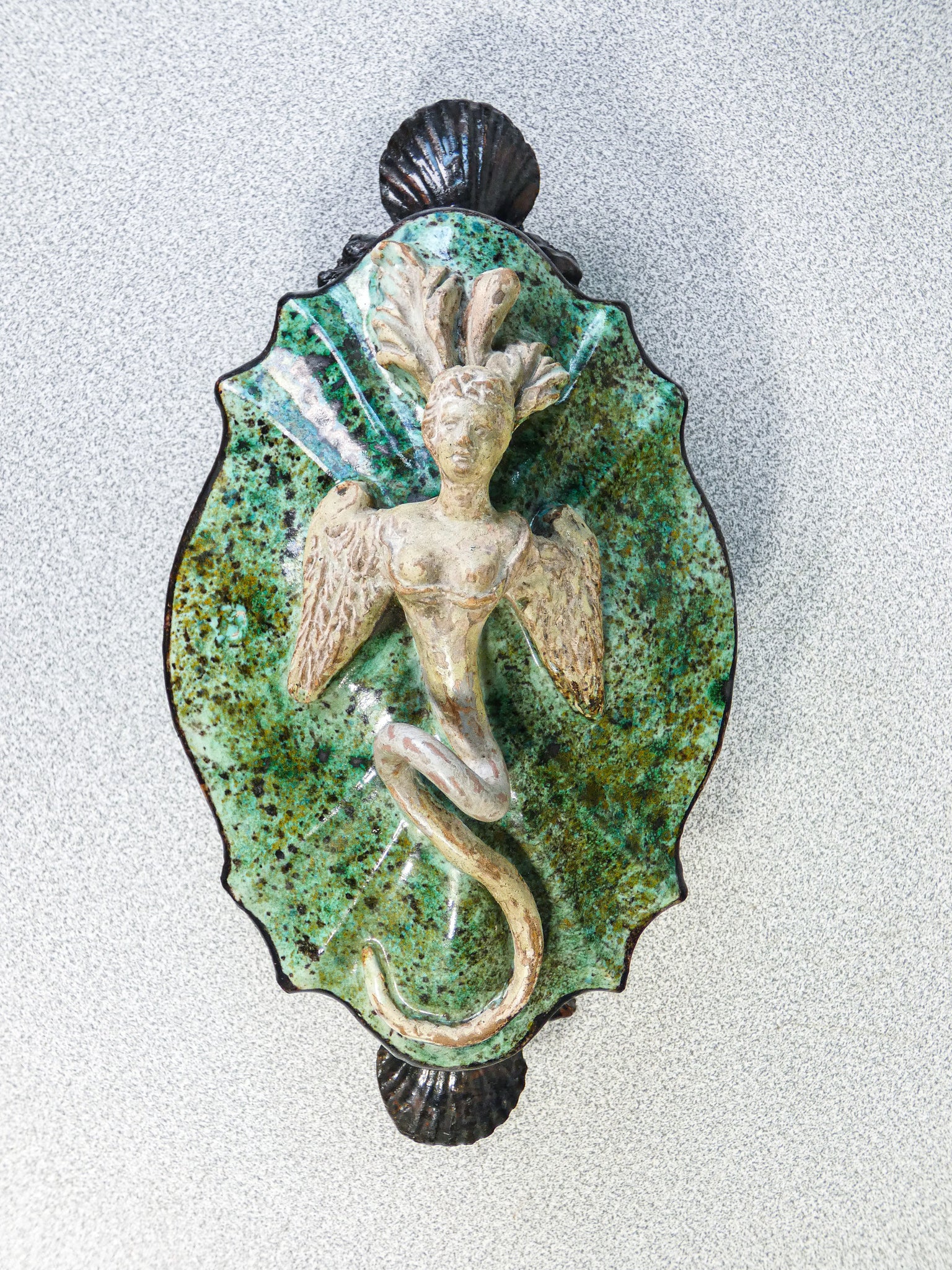 portagioie maiolica epoca 1600 neuers faience stile bernard palissy antico