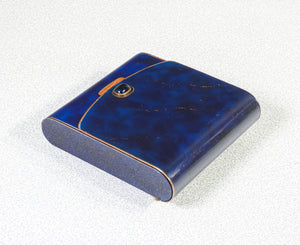 portasigarette da tavolo germania epoca 1930s art deco blu cobalto ottone