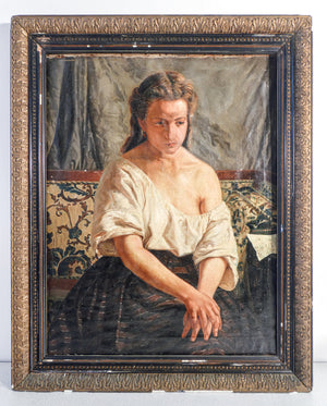 quadro copia epoca giuseppe sciuti la tradita epoca 1800 dipinto olio tela