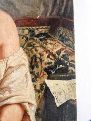 quadro copia epoca giuseppe sciuti la tradita epoca 1800 dipinto olio tela