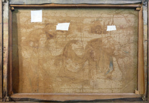 quadro copia spigolatrici jean millet dipinto olio tela cornice guilloche antico