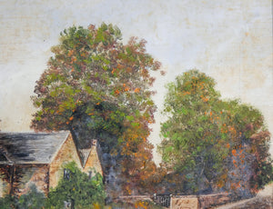 quadro dipinto olio tela epoca 1800 inghilterra paesaggio inglese antico