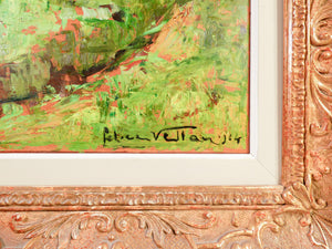 quadro felice vellan baita limonetto cuneo dipinto olio tavola paesaggio 1964