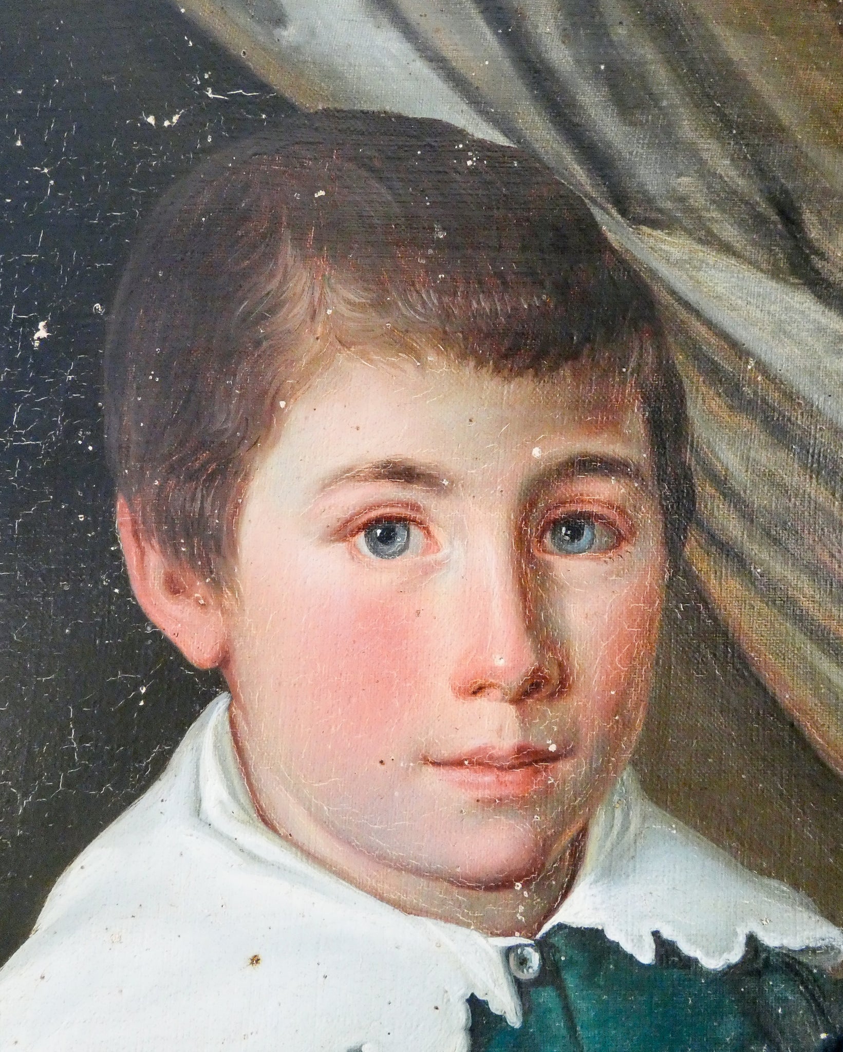 quadro ritratto bambini dipinto olio tela epoca 1800 italia portait children