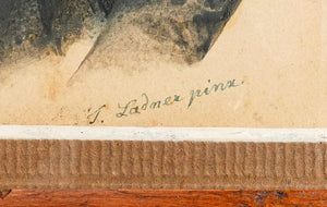 quadro ritratto giovane uomo firmato ladner dipinto acquarello epoca 1800