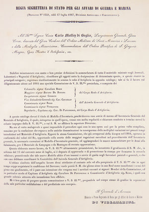 regolamento inventari artiglieria 1848 castellazzo libro regio epoca antico