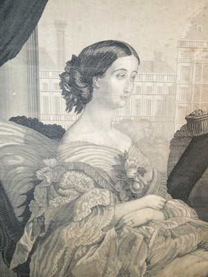 ricamo arazzo seta napoleone iii carquillat francois quadro epoca 1800 antico