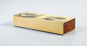 scatola occhi design piero fornasetti italia 1960 vintage box alluminio legno